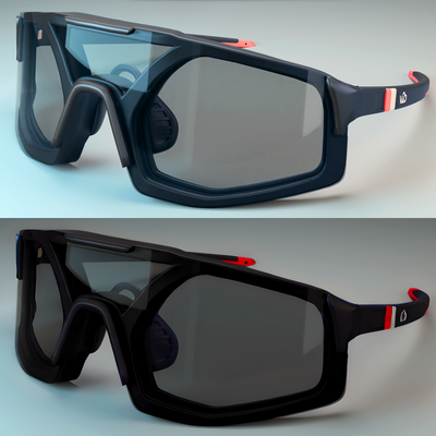 VIGOR+ BLACK (Limited Edition) Interchangeable Shield Prescription Sports Glasses